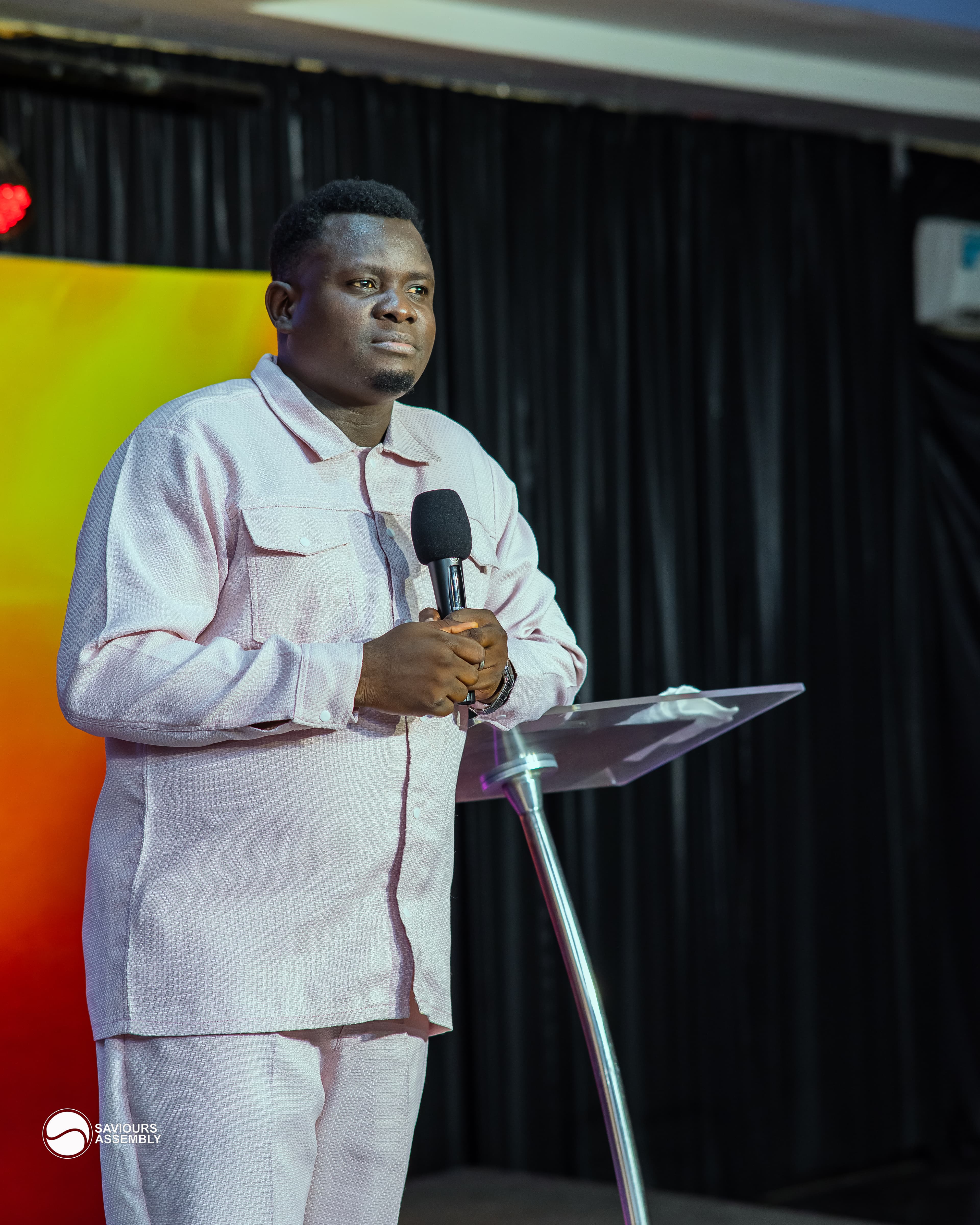 Pastor Henry Odewale ministering during a teaching session